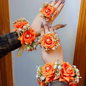 Sunset Zest Rose Ring & Gajras