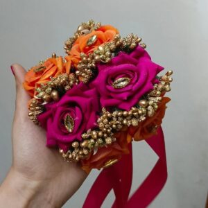 Zesty Orange & Magenta Gajras