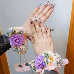 Crimson & Ivory Rose Gajras