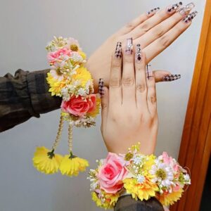 Rosy Petal Harmony Bridal Gajras