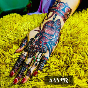 Parrot in Cage Party Mehndi Design