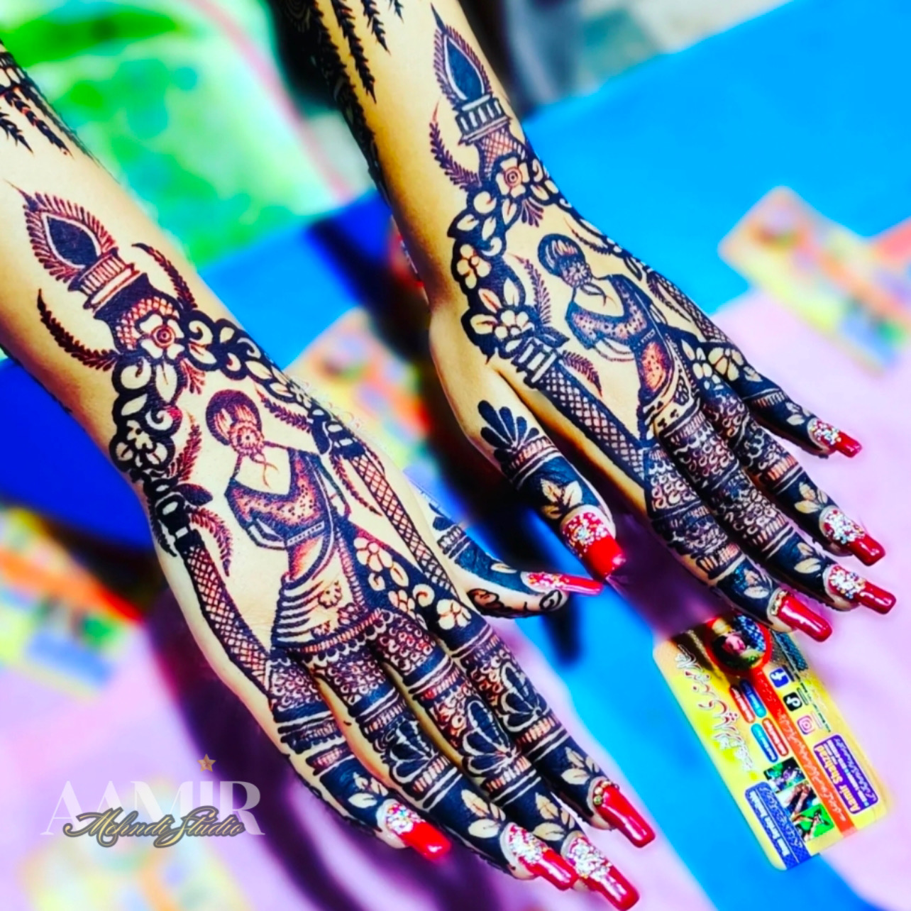Royal Portrait Bridal & Party Mehndi Design