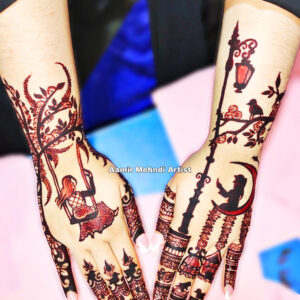 Moonlit Wishes Party Mehndi Design