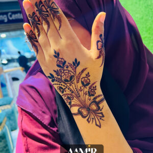 Ribbon Bloom Cascade Mehndi